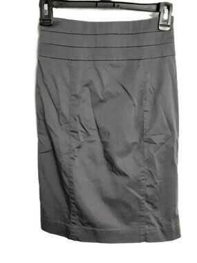 H&M Skirt Size 4 Gray Zip Closure Modern Classic Pencil Lined Work Business